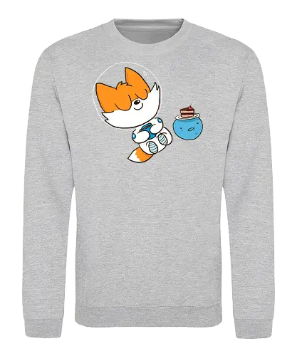 Pause vom Weltalltag (ohne Background) - Comic, Fuchs, Space, Weltraum, Pause - Sweatshirt