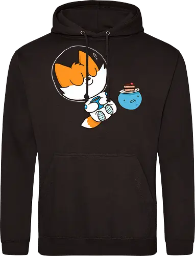 Pause vom Weltalltag (ohne Background) - Comic, Fuchs, Space, Weltraum, Pause - Standard Hoodie