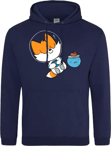 Pause vom Weltalltag (ohne Background) - Comic, Fuchs, Space, Weltraum, Pause - Standard Hoodie