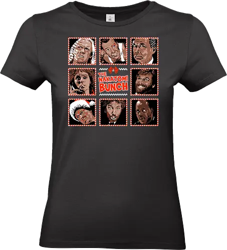 The Nakatomi Bunch - Die hard, Nakatomi plaza, 1988, ugly Christmas sweater, John mcClane, bruce willis, Christmas movies, Nakatomi, yippee ki yay, Christmas party, xmas - Standard T-Shirt (Women)