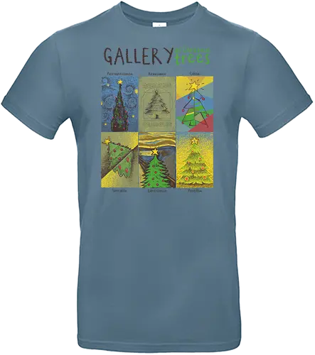 Gallery of Christmas Trees - christmas, xmas, holiday, painting, christmas tree - Standard T-Shirt