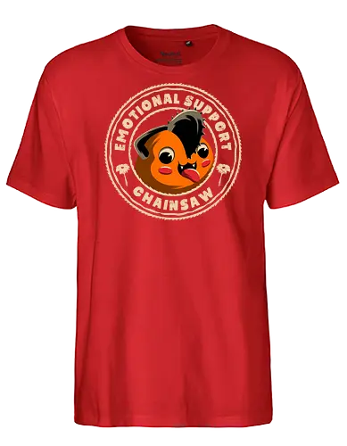 Emotional Support Chainsaw - Chainsawman, Pochita, Demon, Chainsaw, Dog - Fairtrade T-Shirt