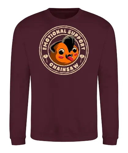 Emotional Support Chainsaw - Chainsawman, Pochita, Demon, Chainsaw, Dog - Sweatshirt