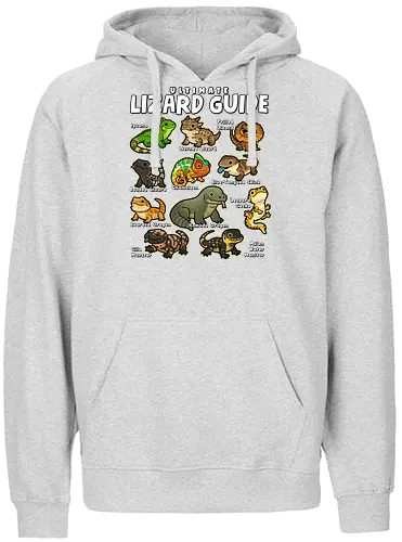 Ultimate Lizard Guide - lizard, animal, chameleon, dragon, gecko, guide, herpetology, iguana, kawaii, lizards, pet, pets, reptile, reptiles, wildlife - Fairtrade Hoodie