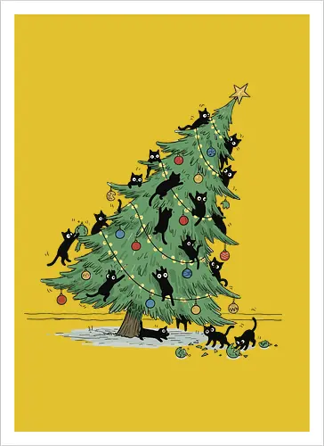Christmas Tree Cat-astrophe
