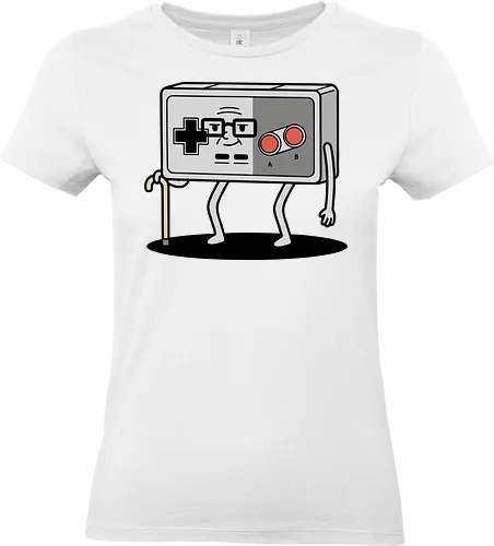 OG Gamer: Classic Controller - NES controller, retro gamer, old school gaming, classic Nintendo, 8-bit, nostalgic, funny gamer, OG gamer, video game humor, t-shirt design, art print, geek humor, vintage console, elderly gamer, D-pad - Standard T-Shirt (Women)
