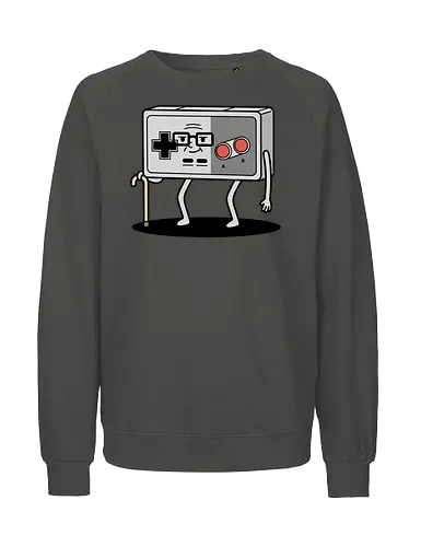 OG Gamer: Classic Controller - NES controller, retro gamer, old school gaming, classic Nintendo, 8-bit, nostalgic, funny gamer, OG gamer, video game humor, t-shirt design, art print, geek humor, vintage console, elderly gamer, D-pad - Fairtrade Sweatshirt