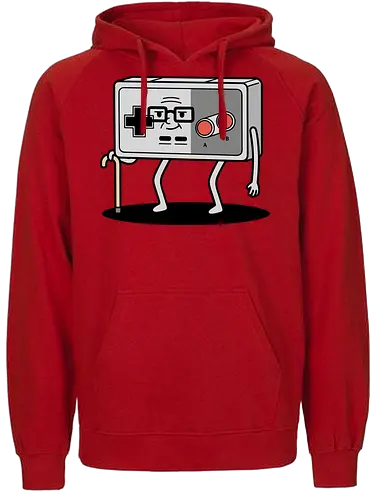 OG Gamer: Classic Controller - NES controller, retro gamer, old school gaming, classic Nintendo, 8-bit, nostalgic, funny gamer, OG gamer, video game humor, t-shirt design, art print, geek humor, vintage console, elderly gamer, D-pad - Fairtrade Hoodie