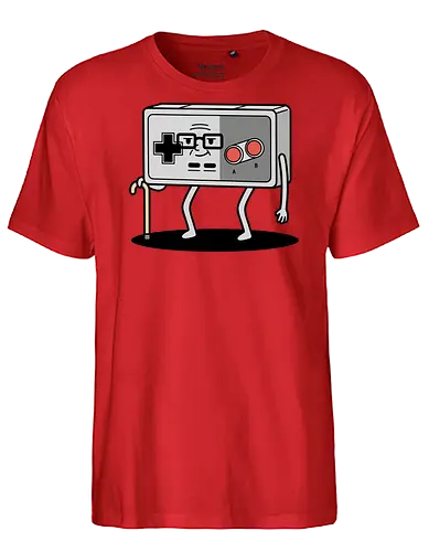 OG Gamer: Classic Controller - NES controller, retro gamer, old school gaming, classic Nintendo, 8-bit, nostalgic, funny gamer, OG gamer, video game humor, t-shirt design, art print, geek humor, vintage console, elderly gamer, D-pad - Fairtrade T-Shirt