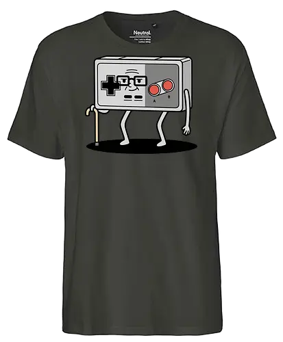 OG Gamer: Classic Controller - NES controller, retro gamer, old school gaming, classic Nintendo, 8-bit, nostalgic, funny gamer, OG gamer, video game humor, t-shirt design, art print, geek humor, vintage console, elderly gamer, D-pad - Fairtrade T-Shirt