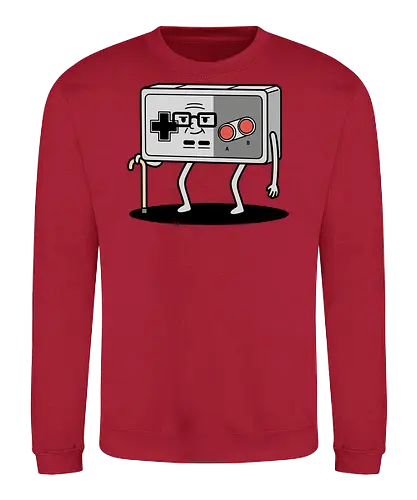 OG Gamer: Classic Controller - NES controller, retro gamer, old school gaming, classic Nintendo, 8-bit, nostalgic, funny gamer, OG gamer, video game humor, t-shirt design, art print, geek humor, vintage console, elderly gamer, D-pad - Sweatshirt