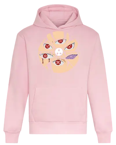 Shattered Dojutsu Legacy - Sharingan, Rinnegan, Mangekyō Sharingan, Uchiha Clan, Dojutsu, Shinobi, anime, manga, fan art, t-shirt design, art print, cool anime art, geek art, iconic eyes, minimalist, power, Sasuke, Itachi, Madara - Heavyweight Hoodie