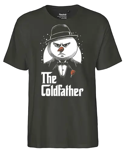 Snowman Mafia Movie - movies, crime, drama, cult, movie, mafia, cult film, cult movie, classic movie, retro vintage, Holiday, Winter, Christmas, Christmas Vacation, Christmas Eve, snow, snowman - Fairtrade T-Shirt