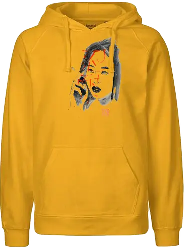 cigarette nintai - cigarette, sumie, japan, woman, kanji, nintai - Fairtrade Hoodie