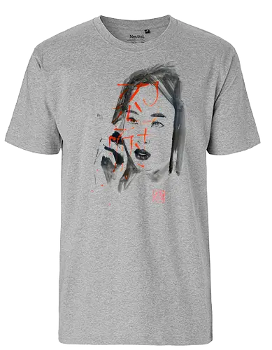 cigarette nintai - cigarette, sumie, japan, woman, kanji, nintai - Fairtrade T-Shirt