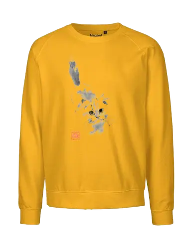 cute fluffy cat - cat, sumie, japan - Fairtrade Sweatshirt
