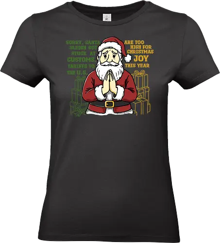 Holiday on Hold - funny christmas, holiday humor, santa parody, christmas satire, retro holiday, tariff joke, customs humor, no gifts, santa stuck, holiday on hold, funny santa, xmas illustration, economic humor, holiday t-shirt, festive parody, funny christmas, holiday humor, santa parody, christmas satire, retro holiday, tariff joke, customs humor, no gifts, santa stuck, holiday on hold, funny santa, xmas illustration, economic humor, holiday t-shirt, festive parody - Standard T-Shirt (Women)