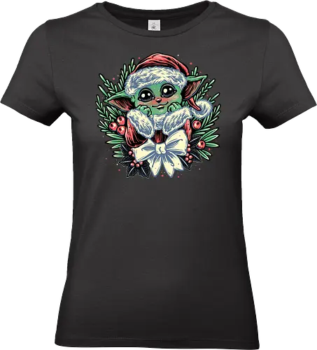 Christmas in the Galaxy - Movie, film, sci-fi, science fiction, galaxy, cute, Christmas, Holidays, Santa Claus, Space Opera - Standard T-Shirt (Women)