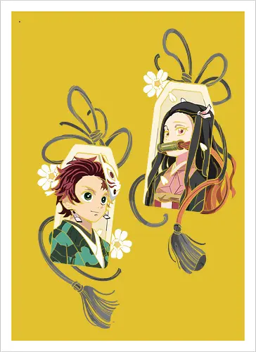 Kamado Siblings Omamori Charms