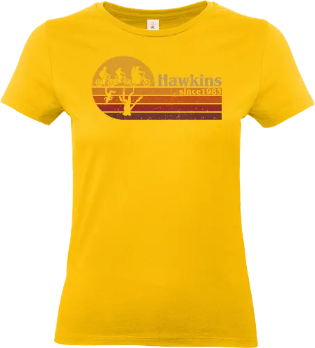 Hawkins vintage - vintage, retro, series, hawkins, Strange, 80s, 90s - Standard T-Shirt (Women)