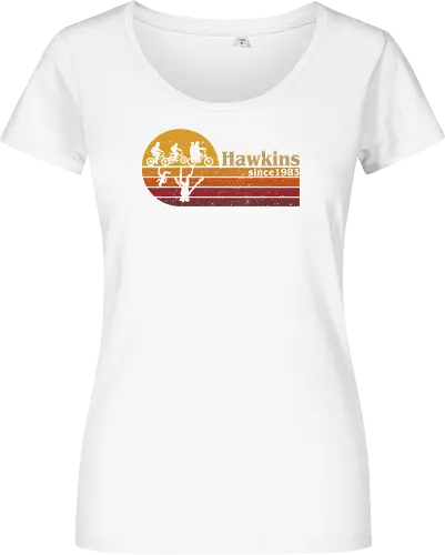 Hawkins vintage - vintage, retro, series, hawkins, Strange, 80s, 90s - Women T-Shirt
