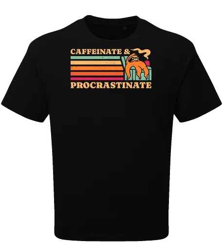 Caffeinate & Procrastinate Retro Sloth 