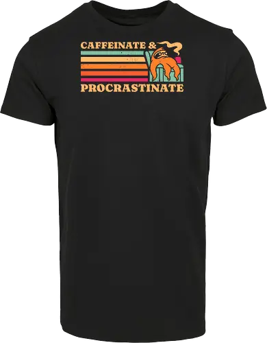 Caffeinate & Procrastinate Retro Sloth 