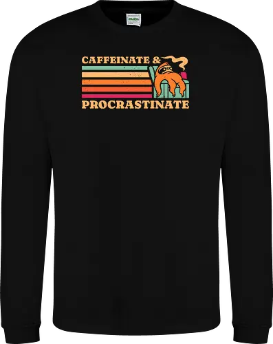 Caffeinate & Procrastinate Retro Sloth 