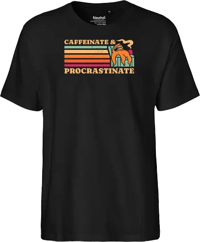 Caffeinate & Procrastinate Retro Sloth 