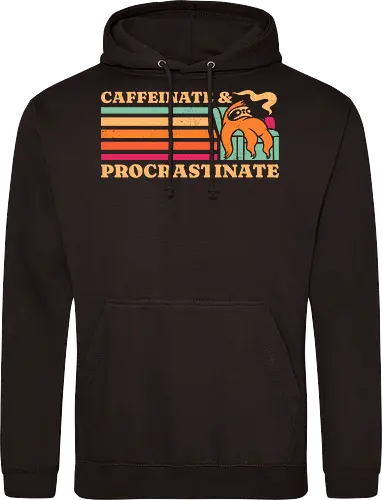 Caffeinate & Procrastinate Retro Sloth 