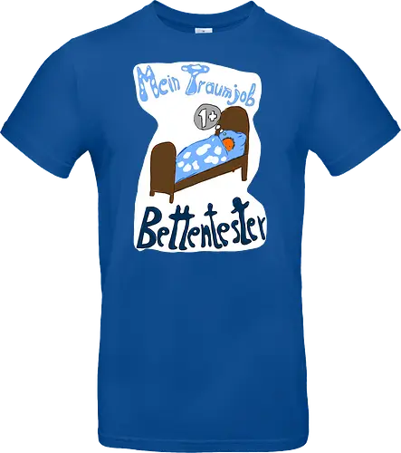 Traumjob Bettentester, mit weißem Hintergrund