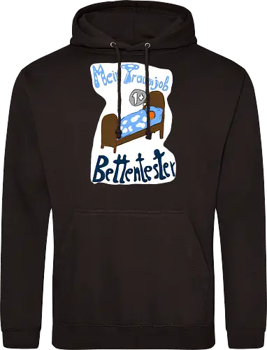 Traumjob Bettentester, mit weißem Hintergrund