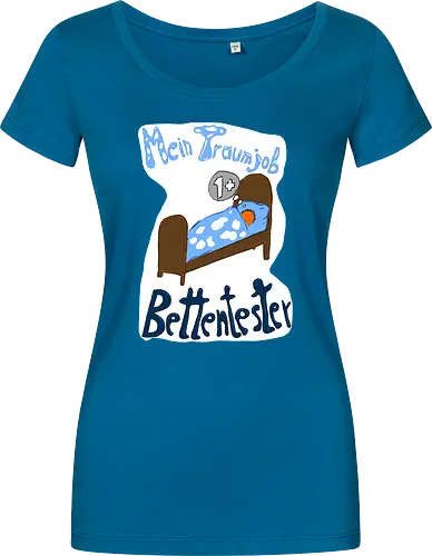 Traumjob Bettentester, mit weißem Hintergrund