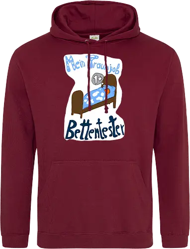 Traumjob Bettentester, mit weißem Hintergrund