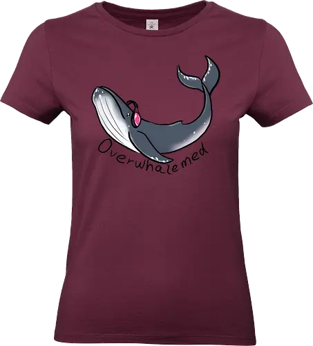 Overwhalemed - buckelwal, wal, überfordert, overwhelmed - Standard T-Shirt (Women)