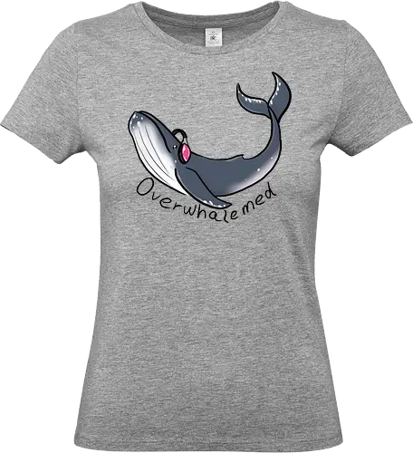 Overwhalemed - buckelwal, wal, überfordert, overwhelmed - Standard T-Shirt (Women)