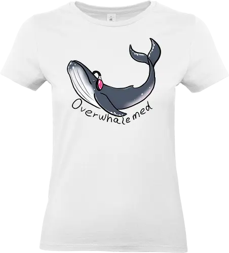 Overwhalemed - buckelwal, wal, überfordert, overwhelmed - Standard T-Shirt (Women)