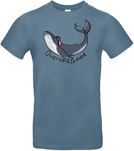 Overwhalemed - buckelwal, wal, überfordert, overwhelmed - Standard T-Shirt