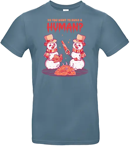 WANT TO BUILD A HUMAN? - xmas, merry xmas, christmas, snowman, snow, cute, funny, creepy - Standard T-Shirt
