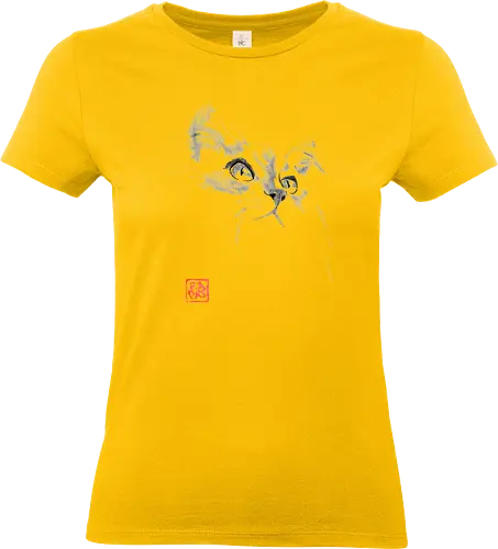 fluffy kitty - cat, sumie, japan - Standard T-Shirt (Women)