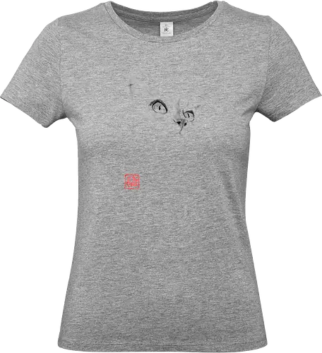 fluffy kitty - cat, sumie, japan - Standard T-Shirt (Women)