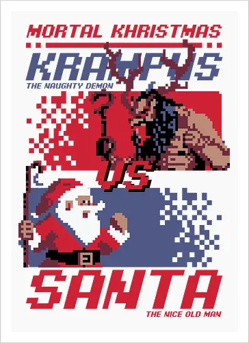 Christmas Fight - Pixel Santa vs Krampus