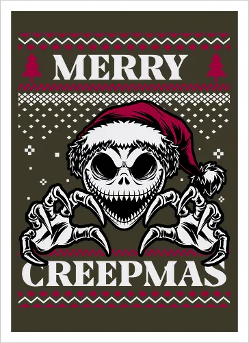 Ugly Sweater Creepy Christmas Skeleton 