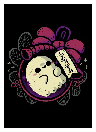 Cute Ghost in Christmas Bauble