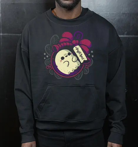 Cute Ghost in Christmas Bauble