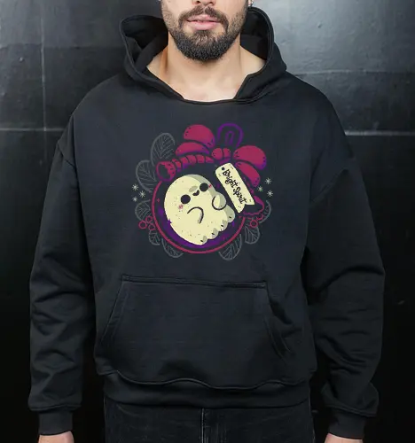 Cute Ghost in Christmas Bauble