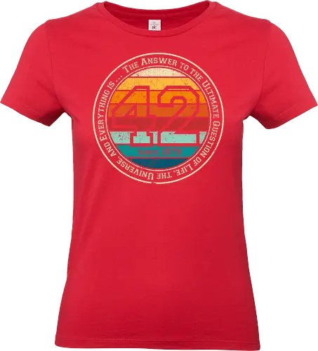 Forty two vintage - retro, rebel, 70s, movies, films, date, galaxy, star, marvin, The Hitchhiker's Guide to the Galaxy - Standard T-Shirt (Women)