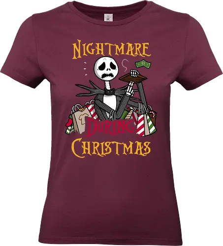 Christmas Nightmare! - the-nightmare-before-christmas, nightmare-before-christmas, xmas, christmas, shopping, stress, funny, tim-burton - Standard T-Shirt (Women)