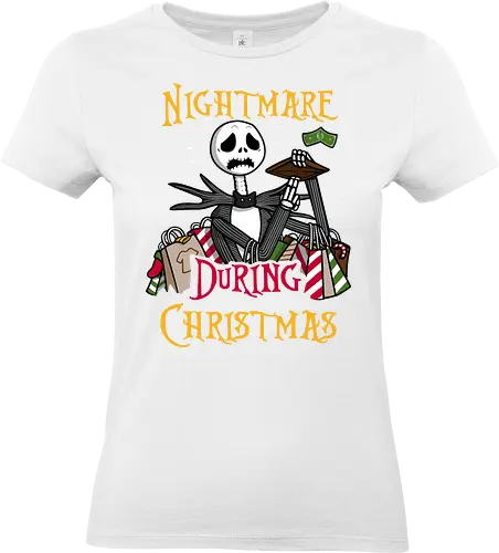 Christmas Nightmare! - the-nightmare-before-christmas, nightmare-before-christmas, xmas, christmas, shopping, stress, funny, tim-burton - Standard T-Shirt (Women)