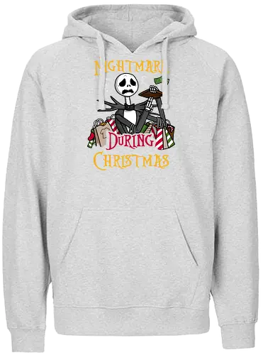 Christmas Nightmare! - the-nightmare-before-christmas, nightmare-before-christmas, xmas, christmas, shopping, stress, funny, tim-burton - Fairtrade Hoodie